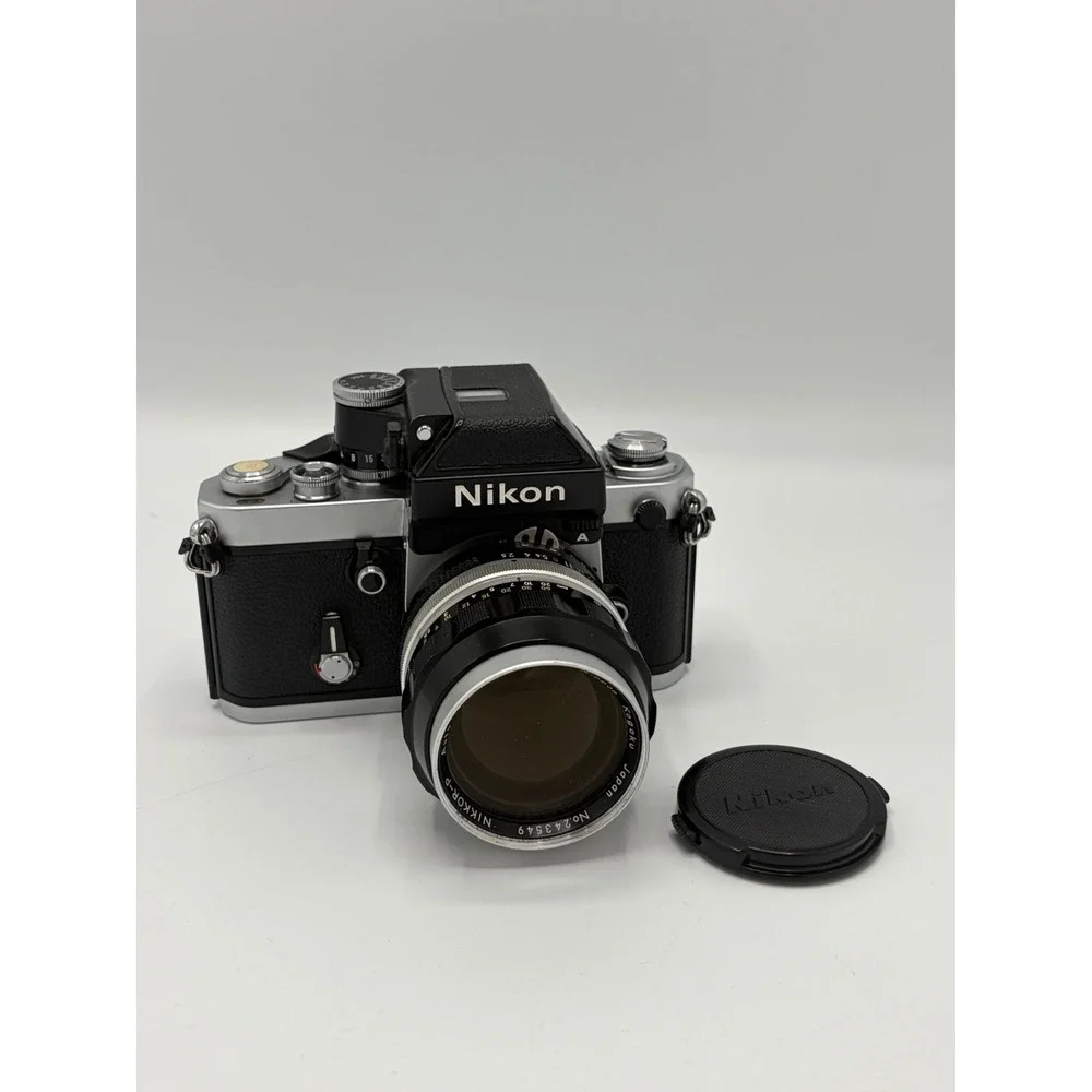 Nikon F2 35mm SLR Film Camera Nikkor-P Auto 105mm f/2.5 Lens Kit Tested